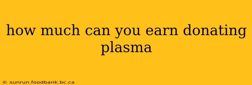 how much can you earn donating plasma