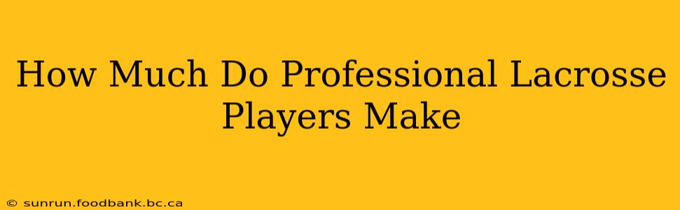 How Much Do Professional Lacrosse Players Make