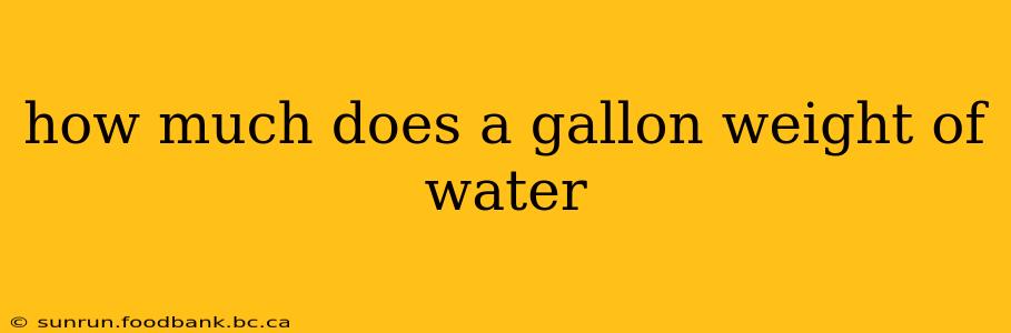 how much does a gallon weight of water