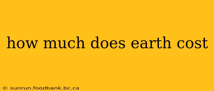 how much does earth cost