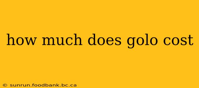 how much does golo cost