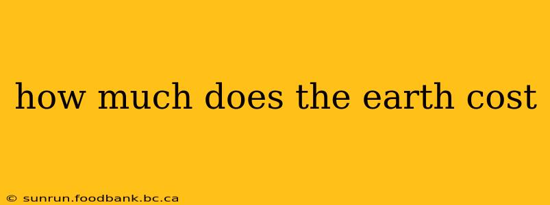 how much does the earth cost