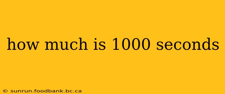 how much is 1000 seconds