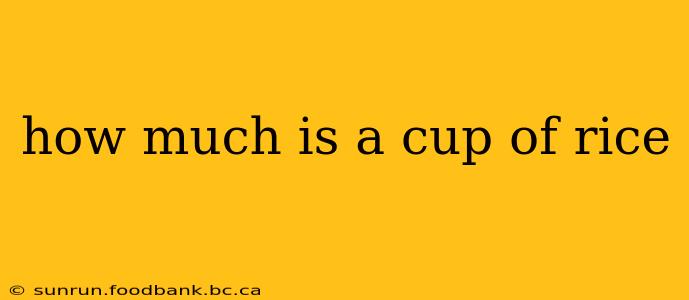 how much is a cup of rice