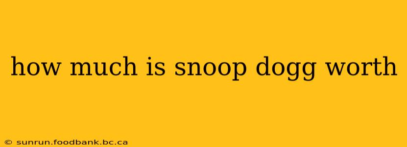 how much is snoop dogg worth