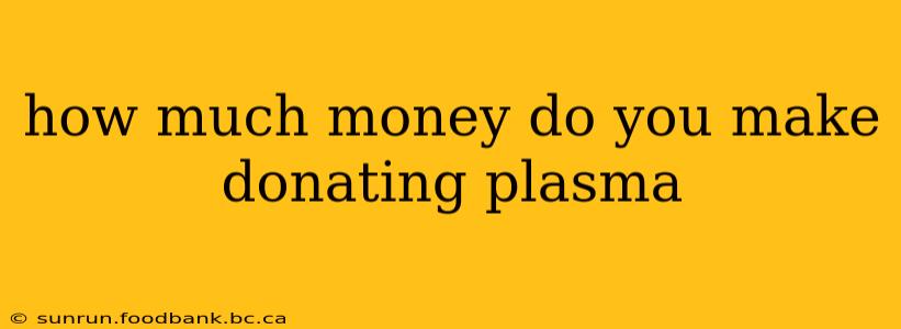 how much money do you make donating plasma