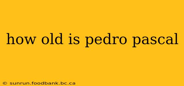 how old is pedro pascal
