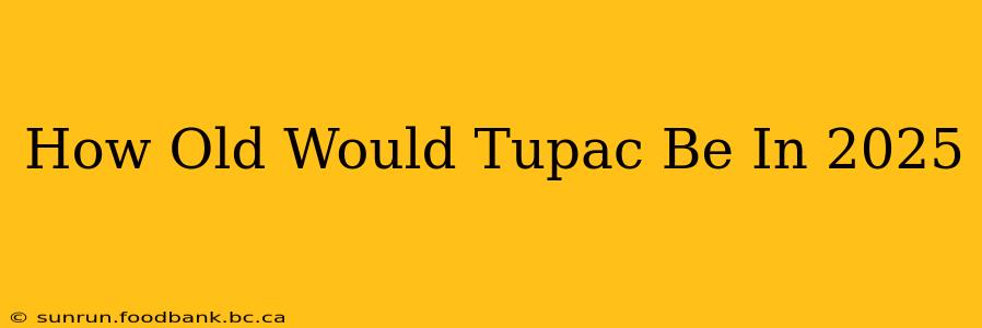How Old Would Tupac Be In 2025