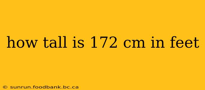 how tall is 172 cm in feet