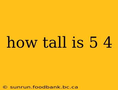 how tall is 5 4