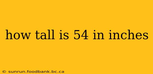 how tall is 54 in inches