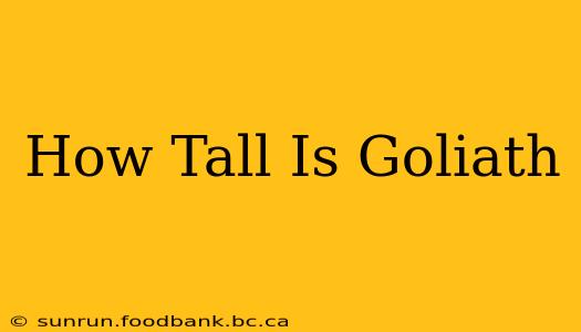 How Tall Is Goliath