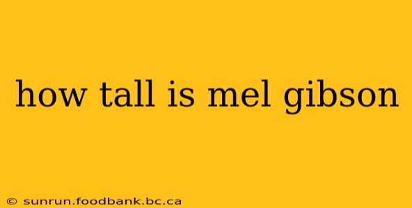 how tall is mel gibson