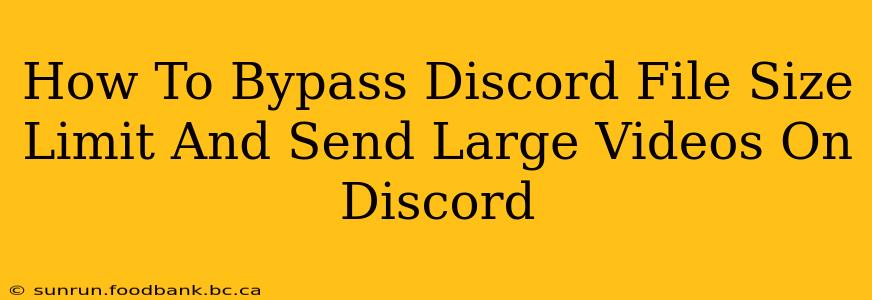 How To Bypass Discord File Size Limit And Send Large Videos On Discord