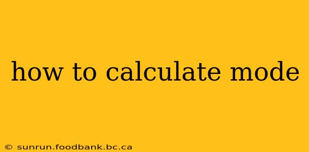 how to calculate mode