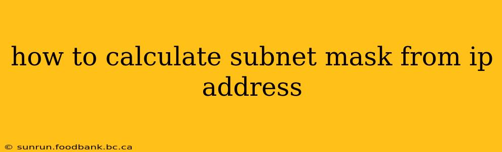 how to calculate subnet mask from ip address