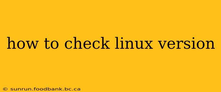 how to check linux version