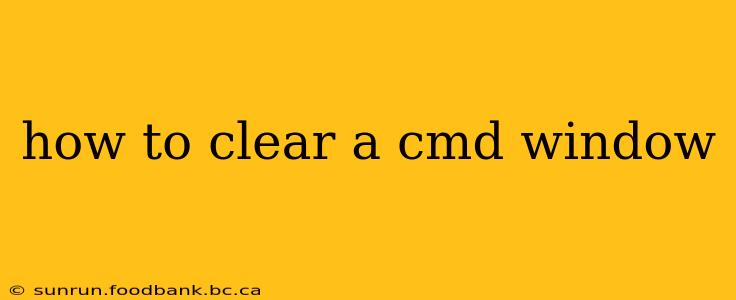 how to clear a cmd window