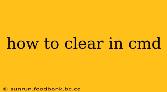 how to clear in cmd