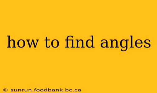 how to find angles