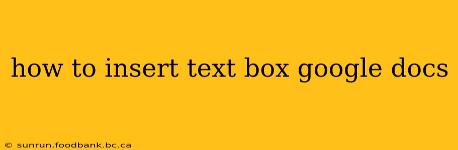 how to insert text box google docs