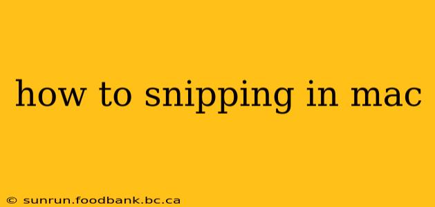 how to snipping in mac