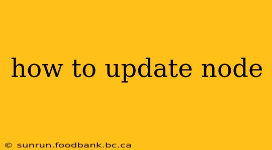 how to update node