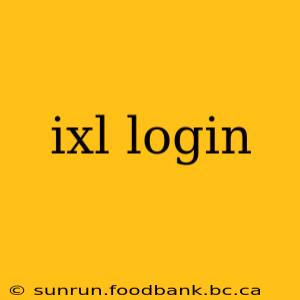 ixl login
