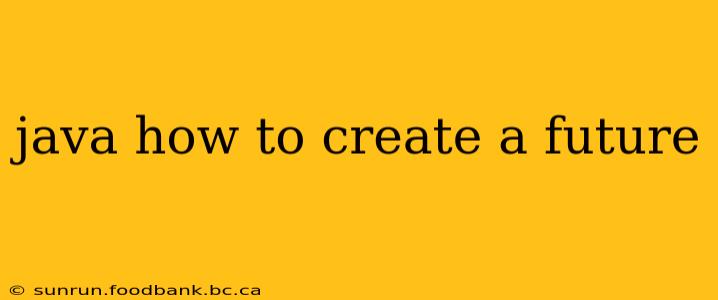 java how to create a future