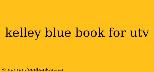 kelley blue book for utv