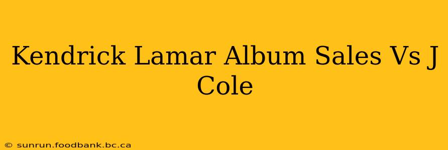 Kendrick Lamar Album Sales Vs J Cole