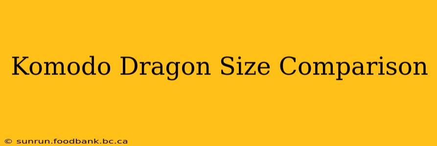 Komodo Dragon Size Comparison
