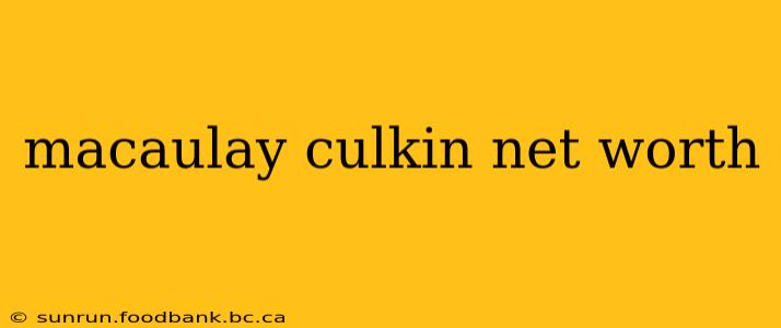 macaulay culkin net worth