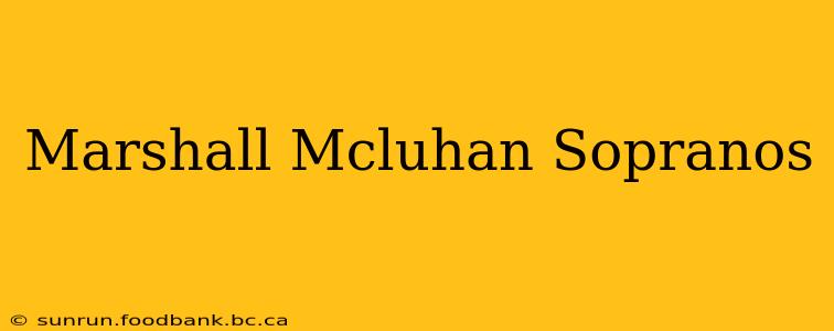 Marshall Mcluhan Sopranos