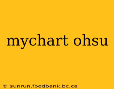 mychart ohsu