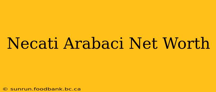 Necati Arabaci Net Worth