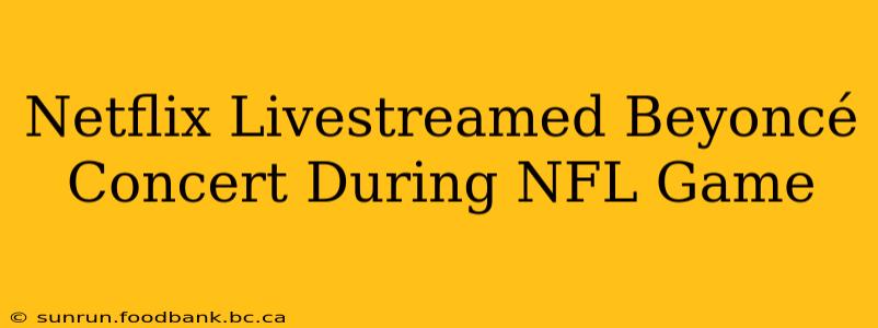 Netflix Livestreamed Beyoncé Concert During NFL Game