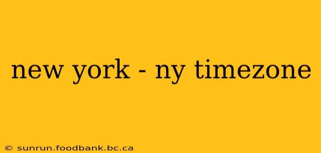 new york - ny timezone