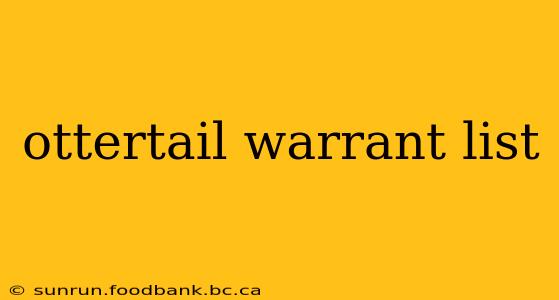 ottertail warrant list