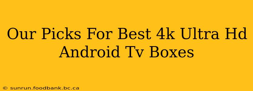 Our Picks For Best 4k Ultra Hd Android Tv Boxes
