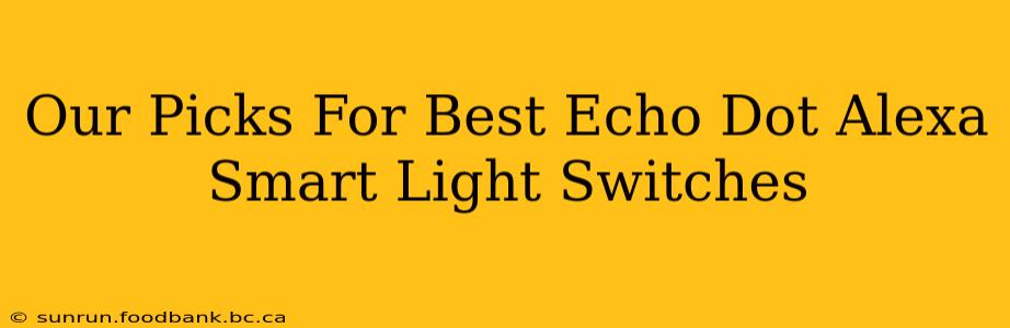 Our Picks For Best Echo Dot Alexa Smart Light Switches