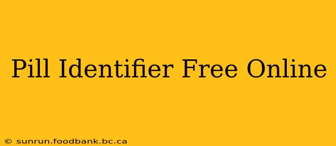 Pill Identifier Free Online