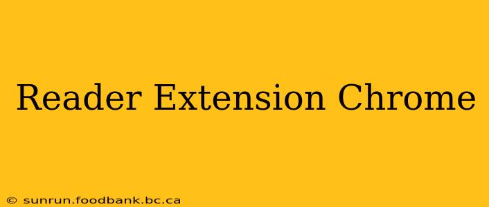 Reader Extension Chrome