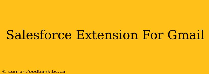 Salesforce Extension For Gmail