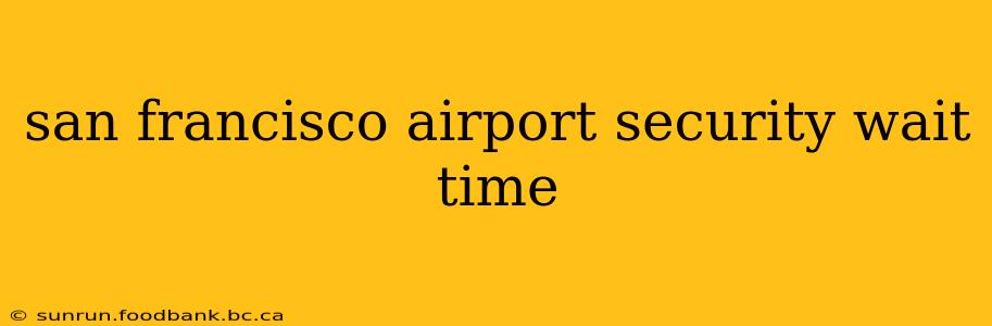 san francisco airport security wait time