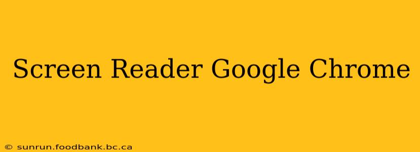 Screen Reader Google Chrome