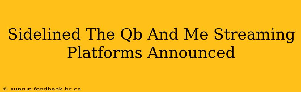 Sidelined The Qb And Me Streaming Platforms Announced
