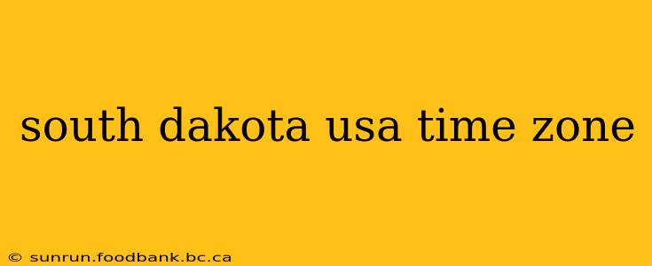 south dakota usa time zone