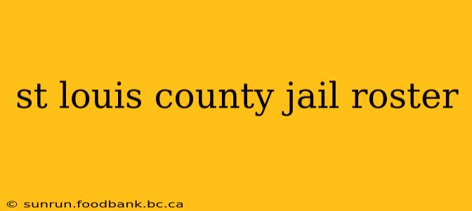 st louis county jail roster