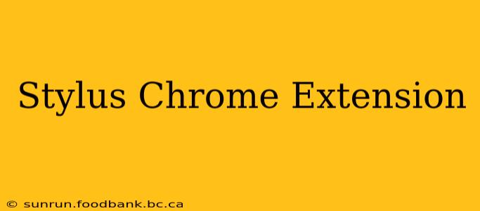 Stylus Chrome Extension